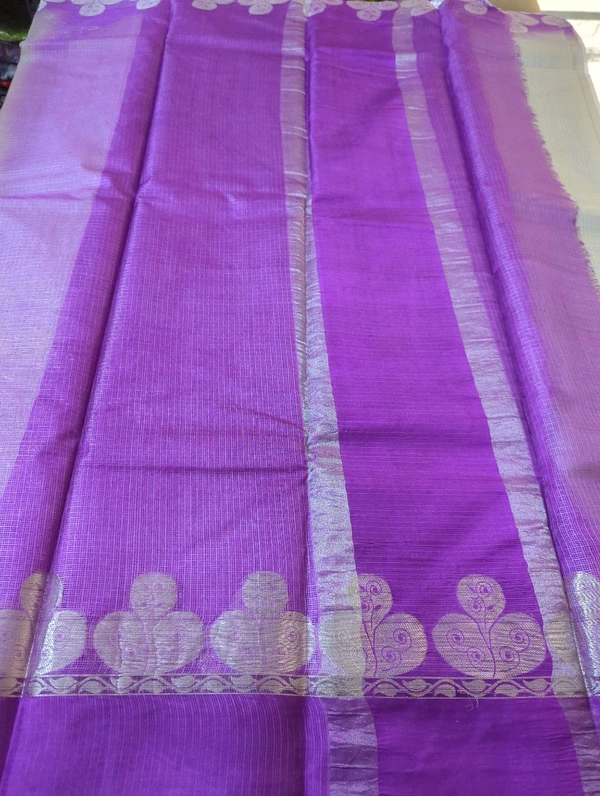 Pure Handloom Tusser Kota - Mercury
