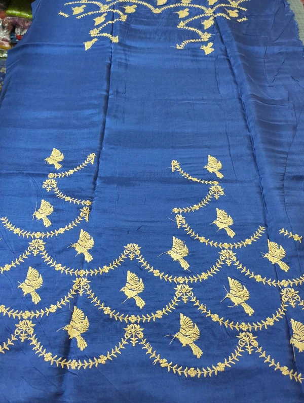 Dola Cheeks With Embroidery  - Gray