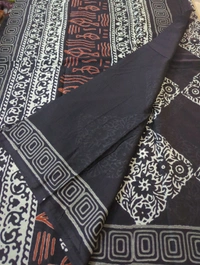 PURE MUL MUL BLOCK PRINT - Black 4