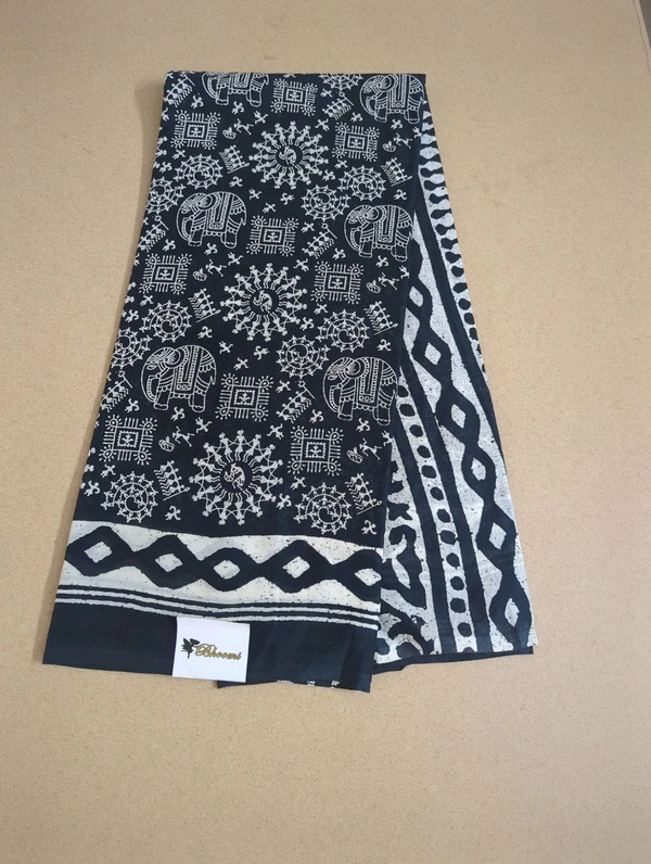 PURE MUL MUL COTTON BLOCK PRINT - black 4