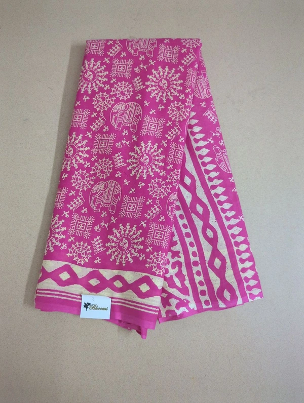 PURE MUL MUL COTTON BLOCK PRINT - pink 3