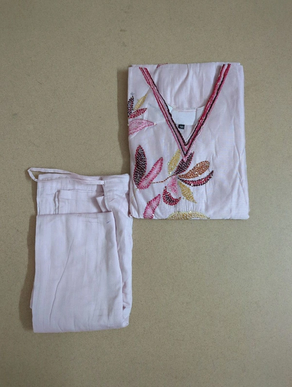 Butter Chanderi Handwork - 46