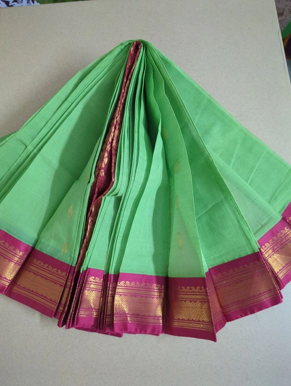 Pure Gadwal Cotton - green 3