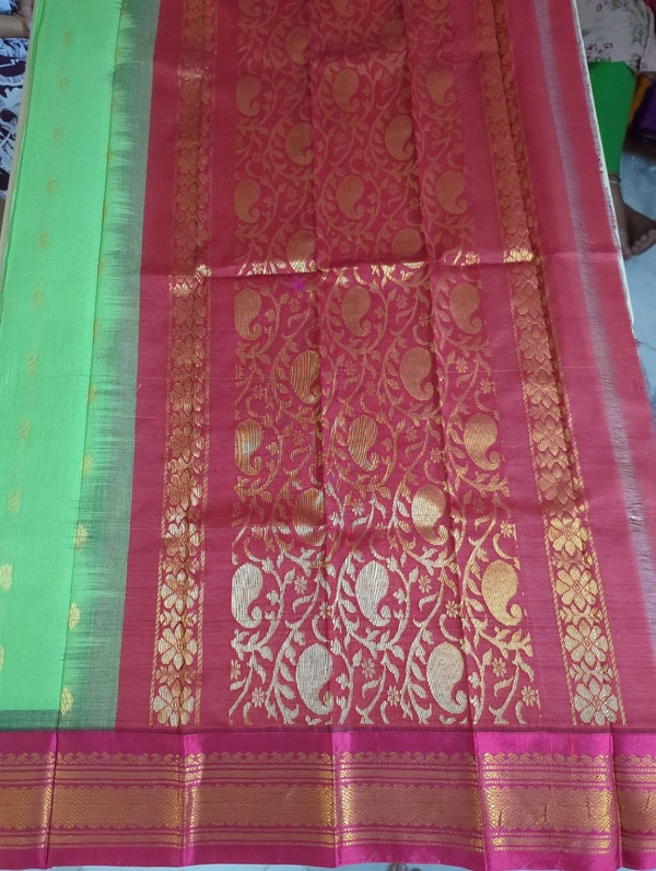 Pure Gadwal Cotton - green 3