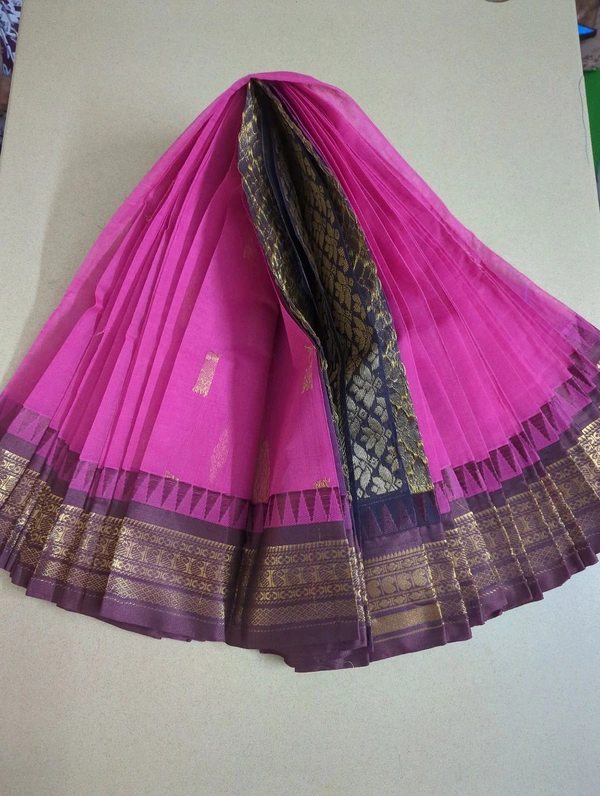 Pure Gadwal Cotton - pink 4