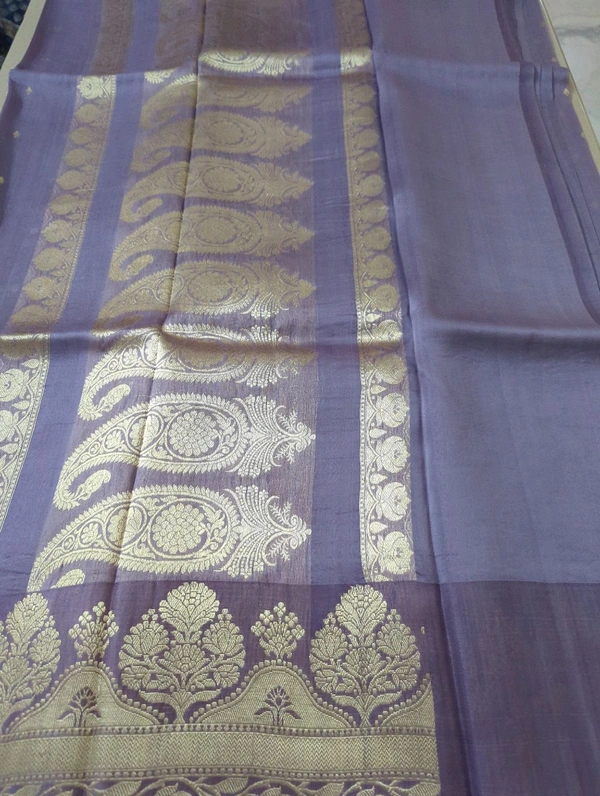 PURE HANDLOOM ORGANZA TISSUE - Mauve