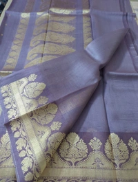 PURE HANDLOOM ORGANZA TISSUE - Mauve