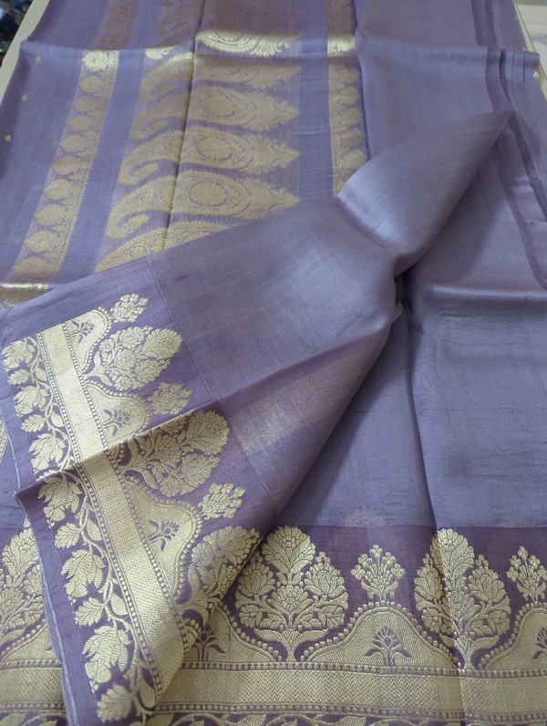 PURE HANDLOOM ORGANZA TISSUE - Mauve