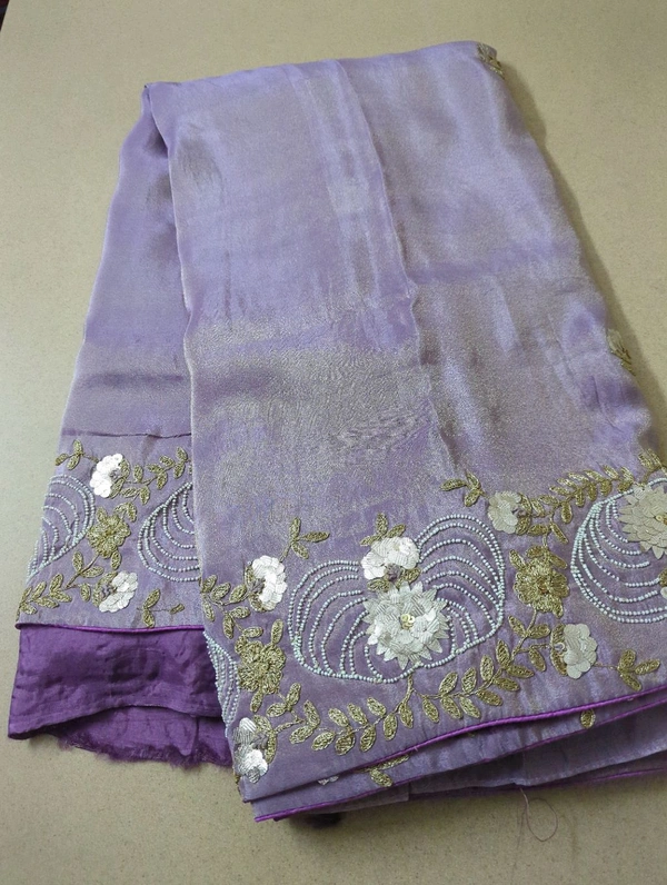 pure tissue with rich work - Mauve