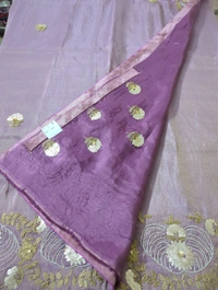 pure tissue with rich work - Mauve