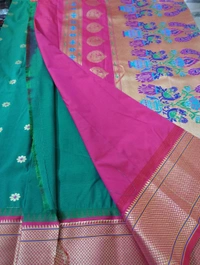 Narayanpet Pattu - green colour pink