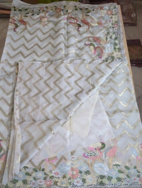 Designer Tusser  - aqua blue