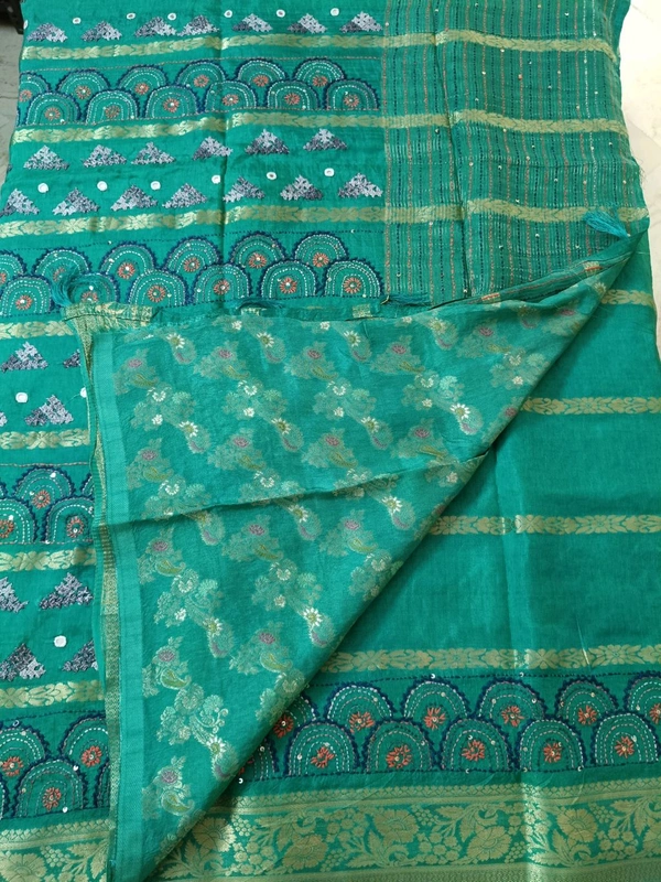 Pure Dola Handwork  - Eastern Blue