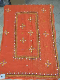 PURE GEORGETTE WITH HEAVY HANDWORK - Length : 46 Inches