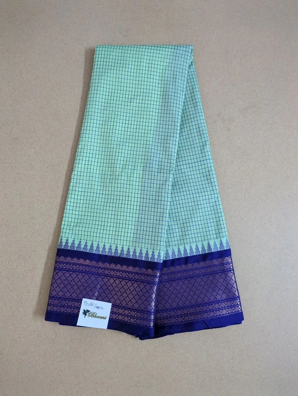 SEMI GADWAL PATTU - Mint Green