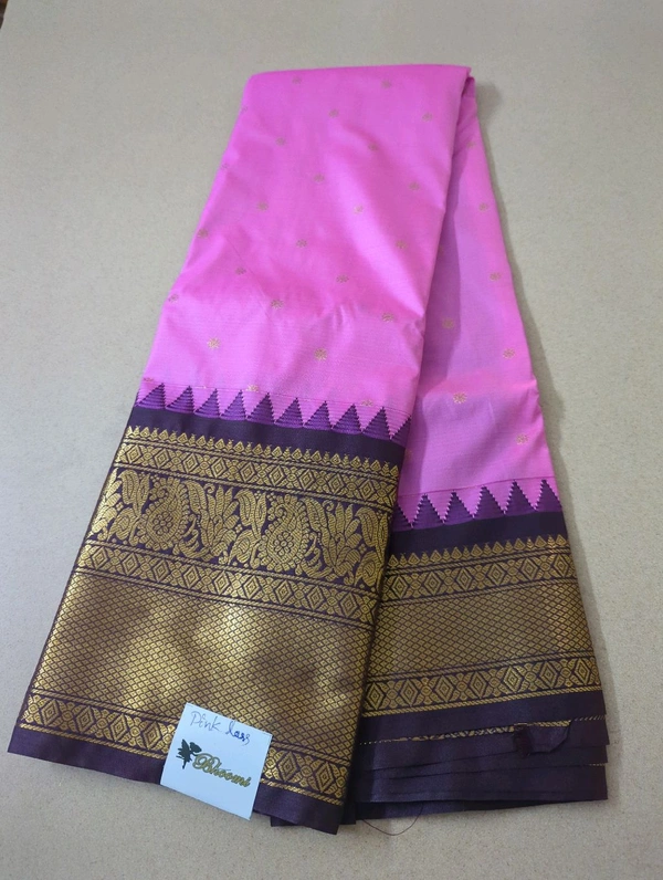 SEMI GADWAL PATTU - Pink Lace