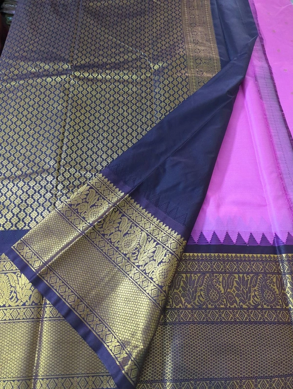 SEMI GADWAL PATTU - Pink Lace