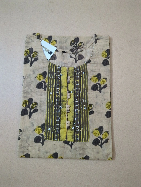 pure jaipur cotton suit - tan, 42