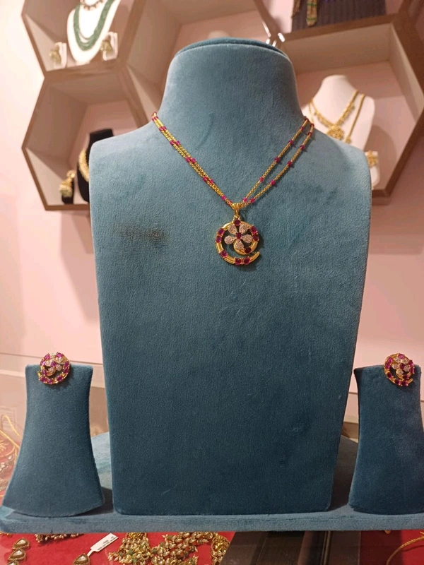 Real Ruby With Pendent Set - HD