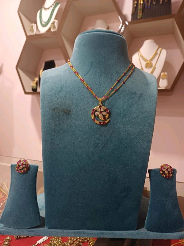 Real Ruby With Pendent Set - HD