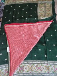 tusser georgette - green