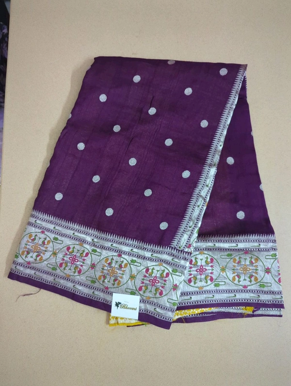 tusser georgette - Purple