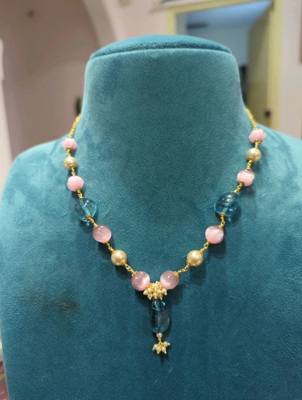 Pure Glass Beadswith Swaroski Gold Copy  - HD