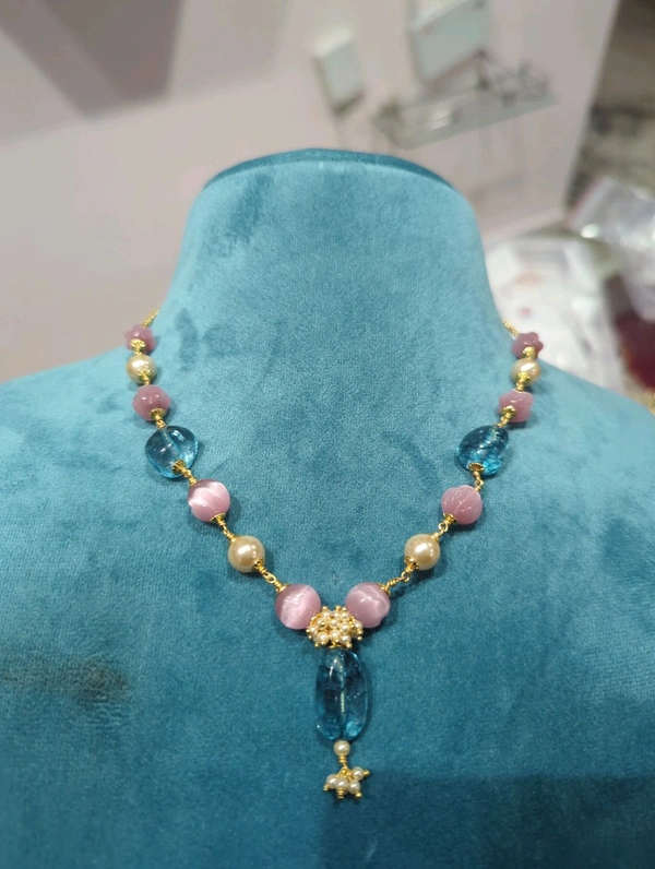 Pure Glass Beadswith Swaroski Gold Copy  - HD