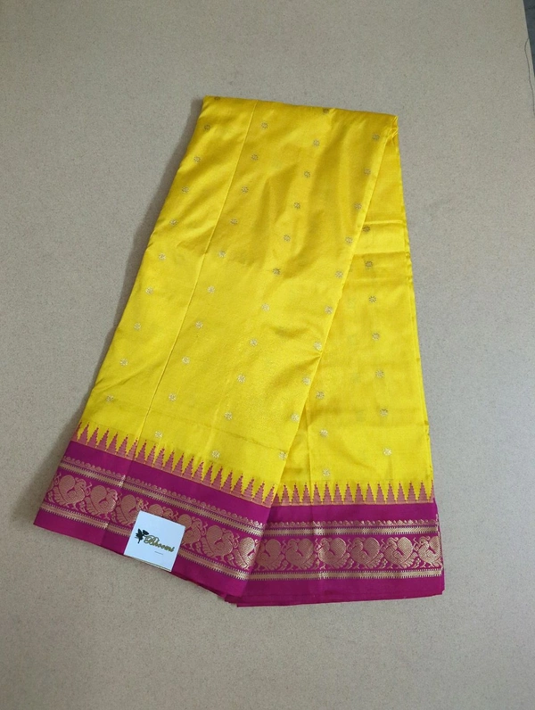 Pure Handloom Narayanpet Pattu  - Gold