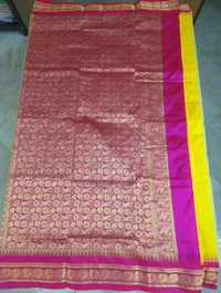 Pure Handloom Narayanpet Pattu  - Gold