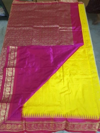 Pure Handloom Narayanpet Pattu  - Gold