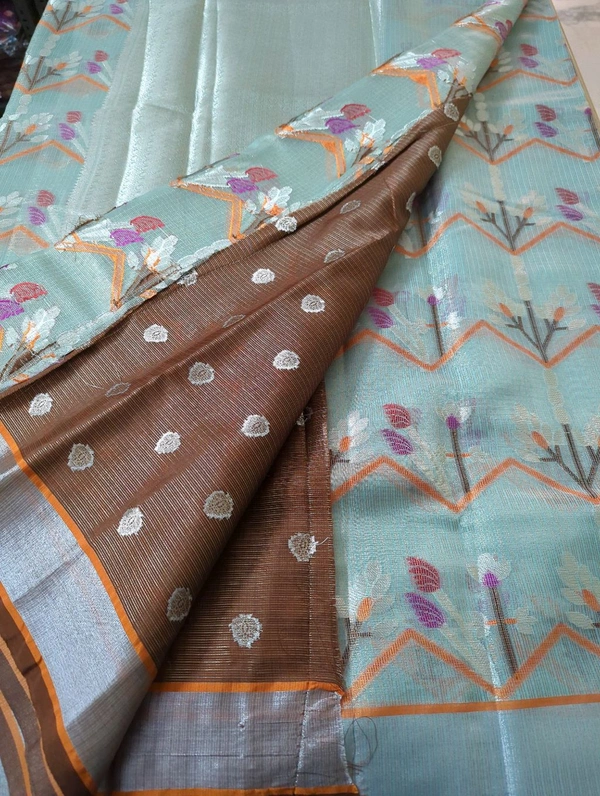 Silk Kota Tissue Weaving  - teal