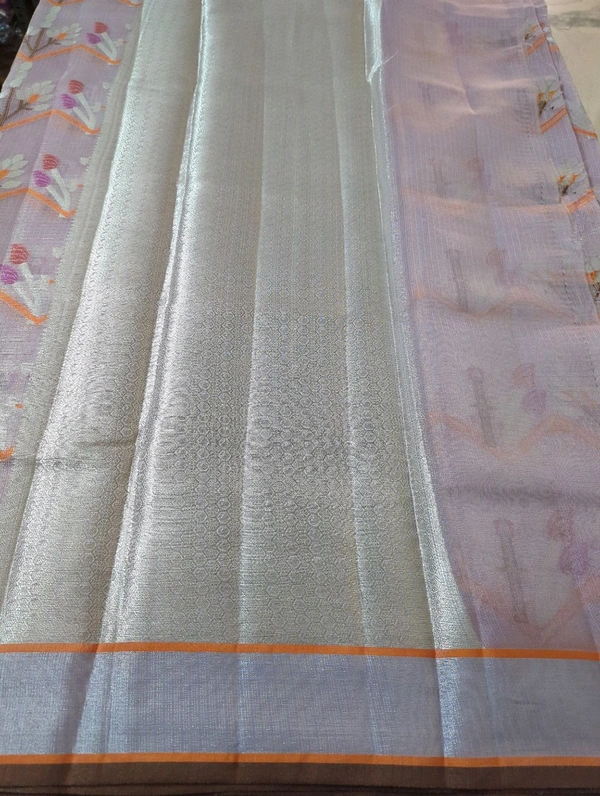 Silk Kota Tissue Weaving  - Blue Chalk