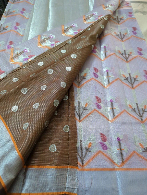 Silk Kota Tissue Weaving  - Blue Chalk