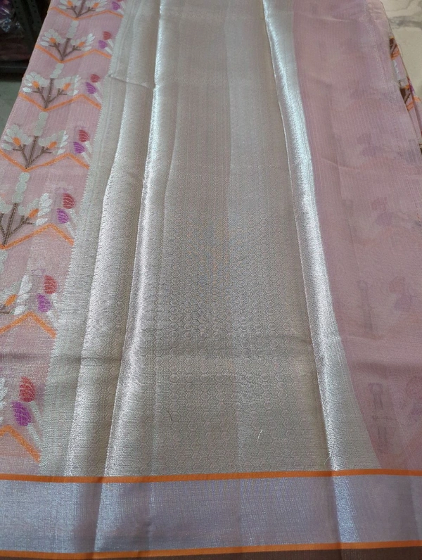 Silk Kota Tissue Weaving  - Pink