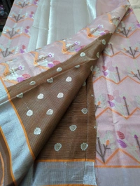 Silk Kota Tissue Weaving  - Pink