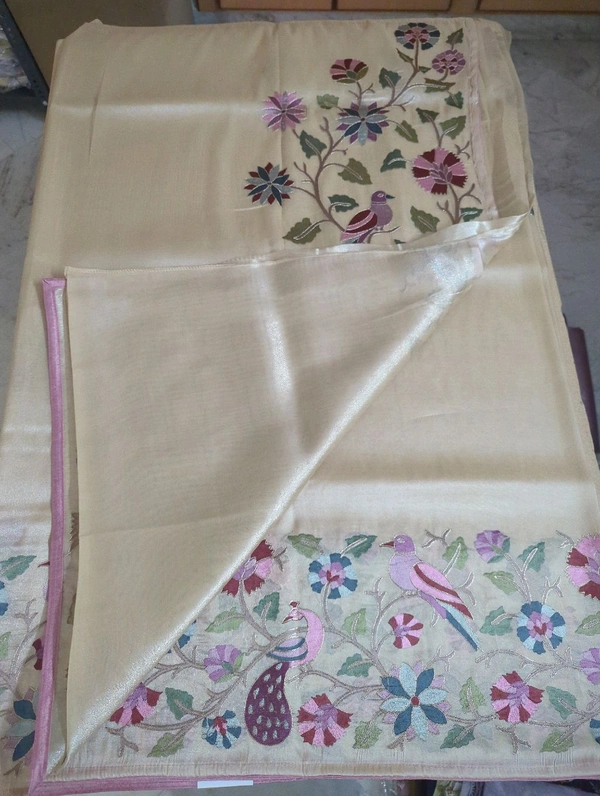 Designer Georgette Tissue  - White