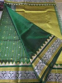 Pure Handloom Venkatagiri Pattu Bridal  - green