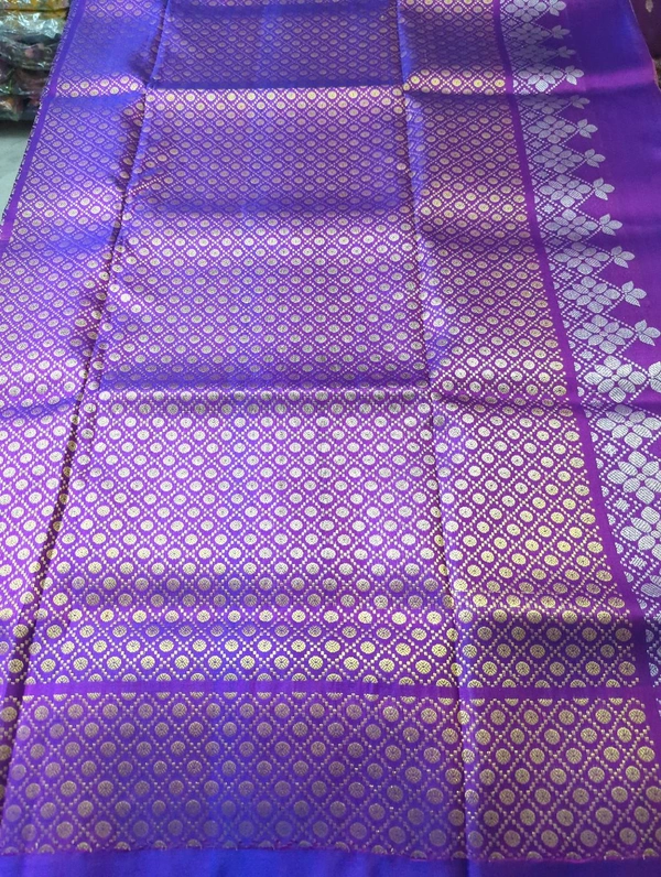 Pure Handloom Venkatagiri Puttu  - Electric Violet