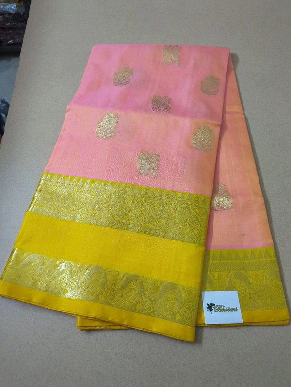 Pure Handloom Venkatagiri Pattu  - Gold