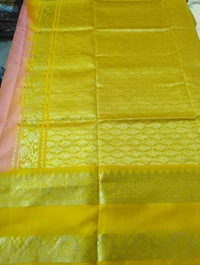 Pure Handloom Venkatagiri Pattu  - Gold