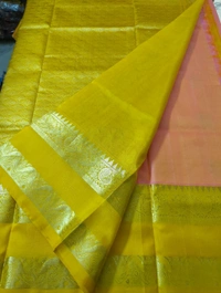 Pure Handloom Venkatagiri Pattu  - Gold