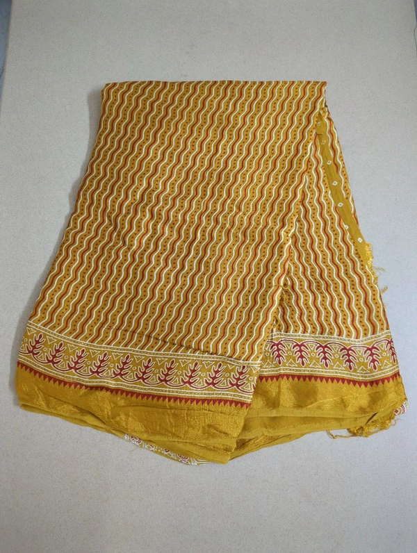 Model Silk - Web Orange, Zigzag Lines