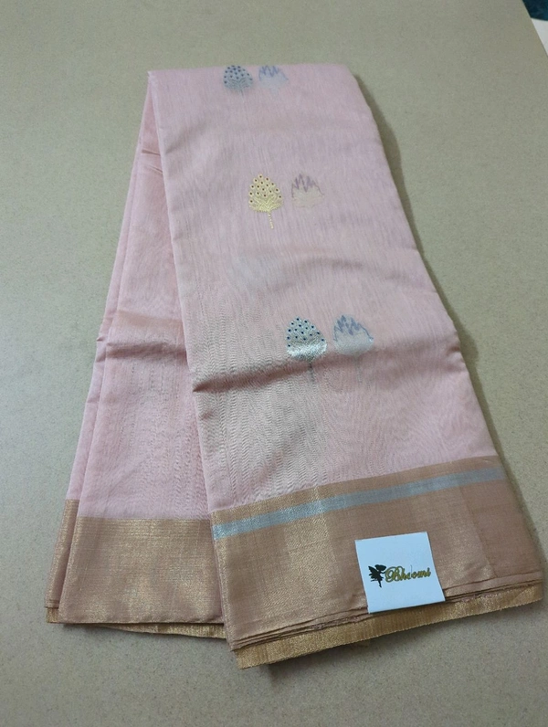 Pure Handloom Chanderi - Lavender blush