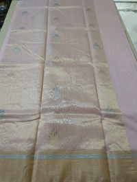 Pure Handloom Chanderi - Lavender blush