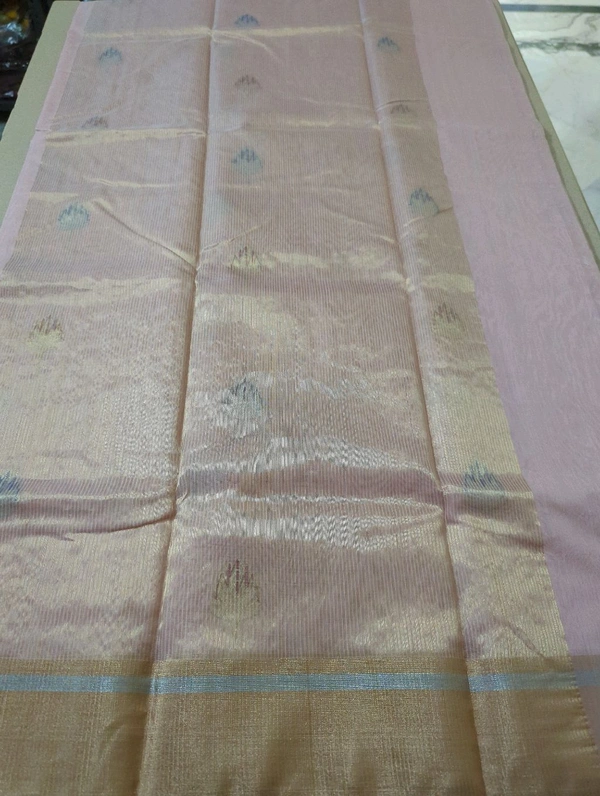 Pure Handloom Chanderi - Lavender blush