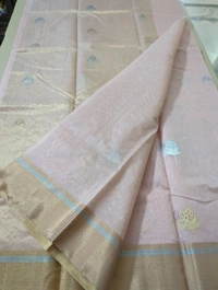 Pure Handloom Chanderi - Lavender blush