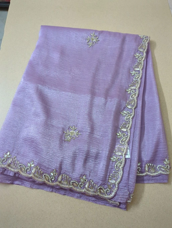 crush with muggam work - Mauve
