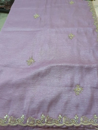 crush with muggam work - Mauve