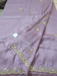 crush with muggam work - Mauve